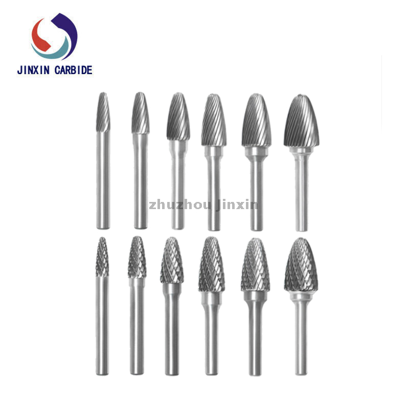 Formato de árvore tipo F com rebarbas rotativas de carboneto de tungstênio na extremidade do raio 