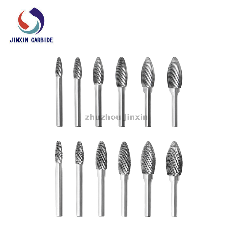 Tipo H forma de chama tungstênio carboneto rotativo rebarbas 