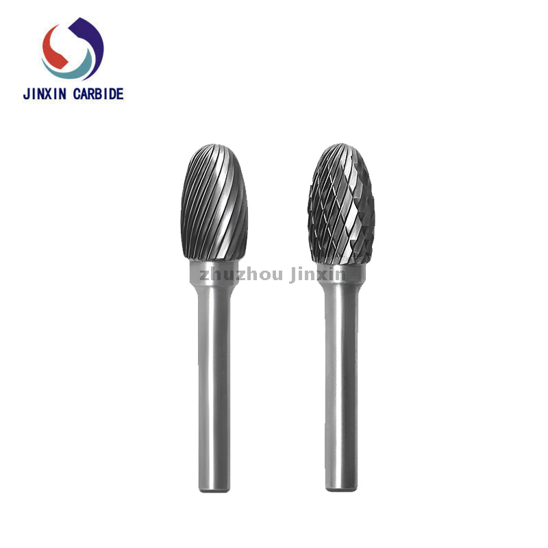 Tipo e forma oval de tungstênio carboneto rotativo Burrs Arquivo