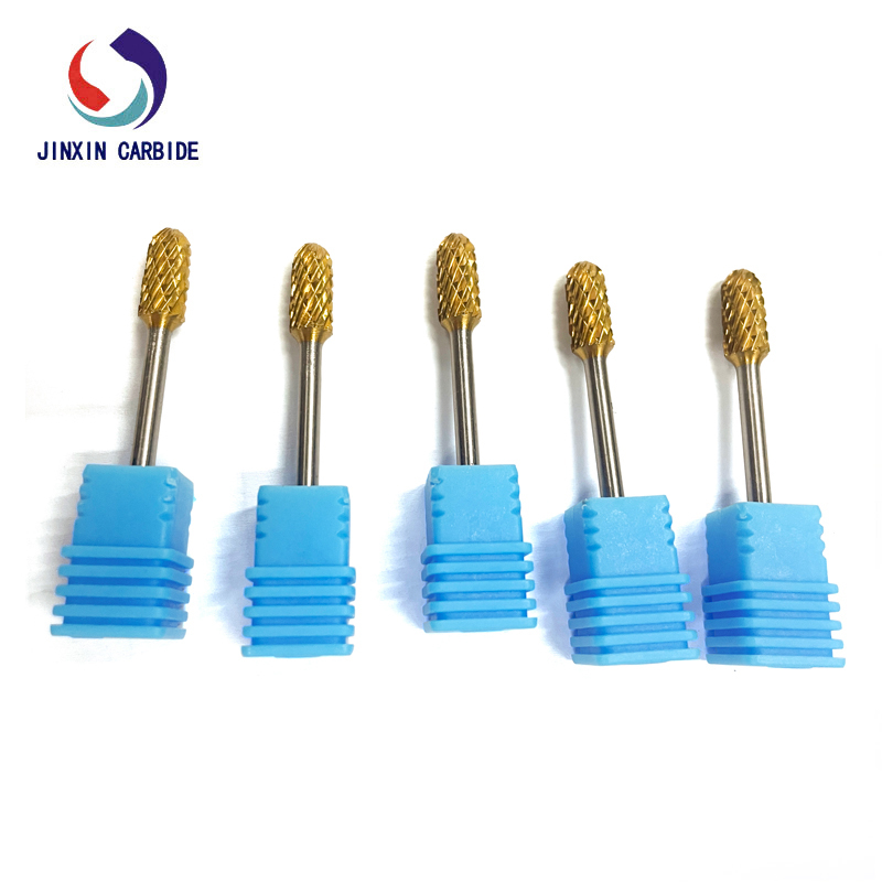 Babras rotativas de carboneto de tungstênio de 6 mm com revestimento de ouro