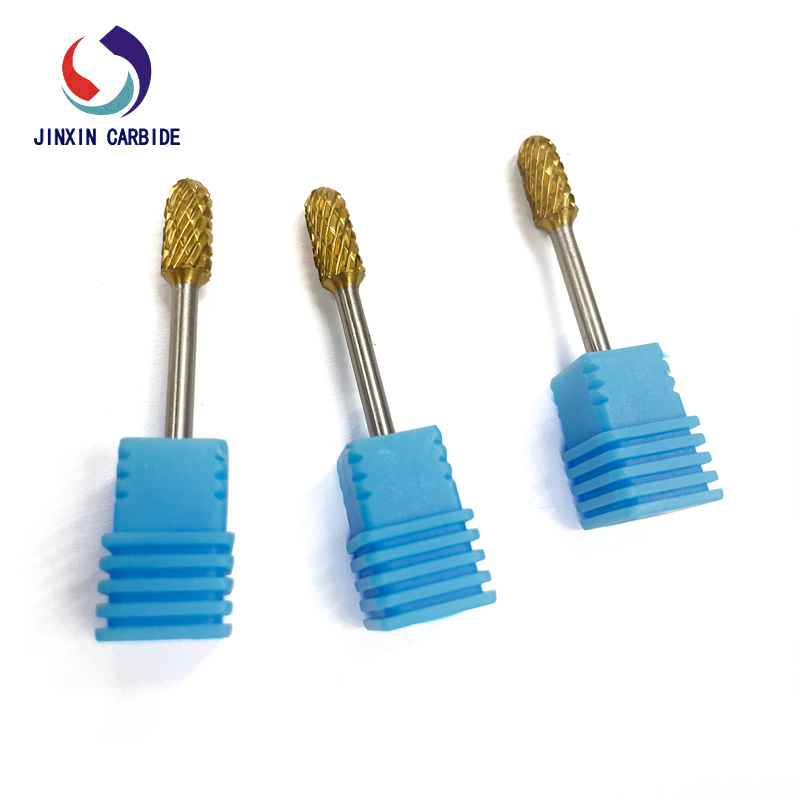 Babras rotativas de carboneto de tungstênio de 6 mm com revestimento de ouro