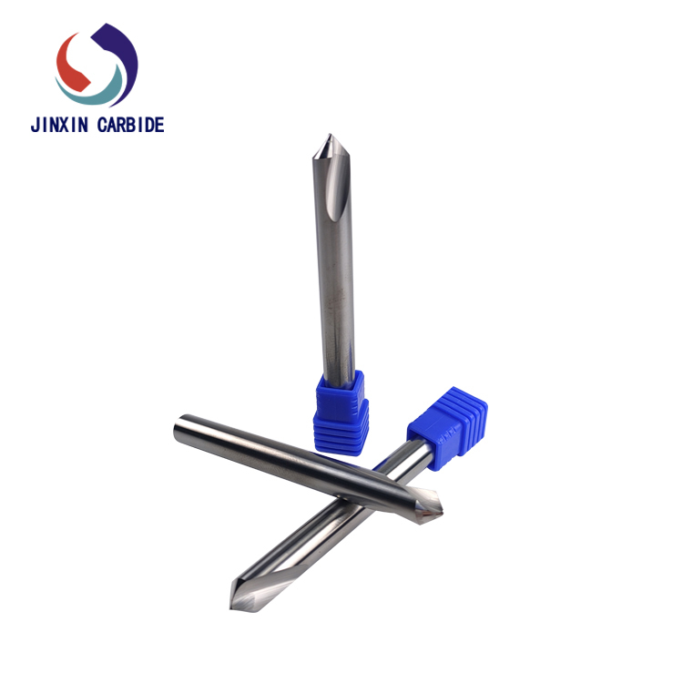 Broca central de carboneto de tungstênio de alta dureza para perfuração de metal para usinagem de peças de precisão