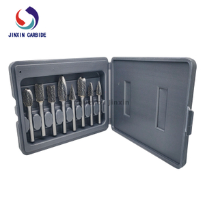 Fabricação de rebarba rotativa de carboneto de tungstênio 8pcs definida com caixa cinza