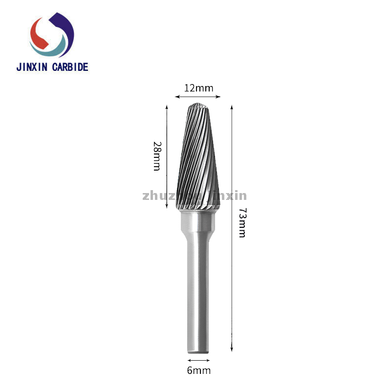 Rebarbas rotativas de carboneto de tungstênio com raio em forma de rosca tipo L