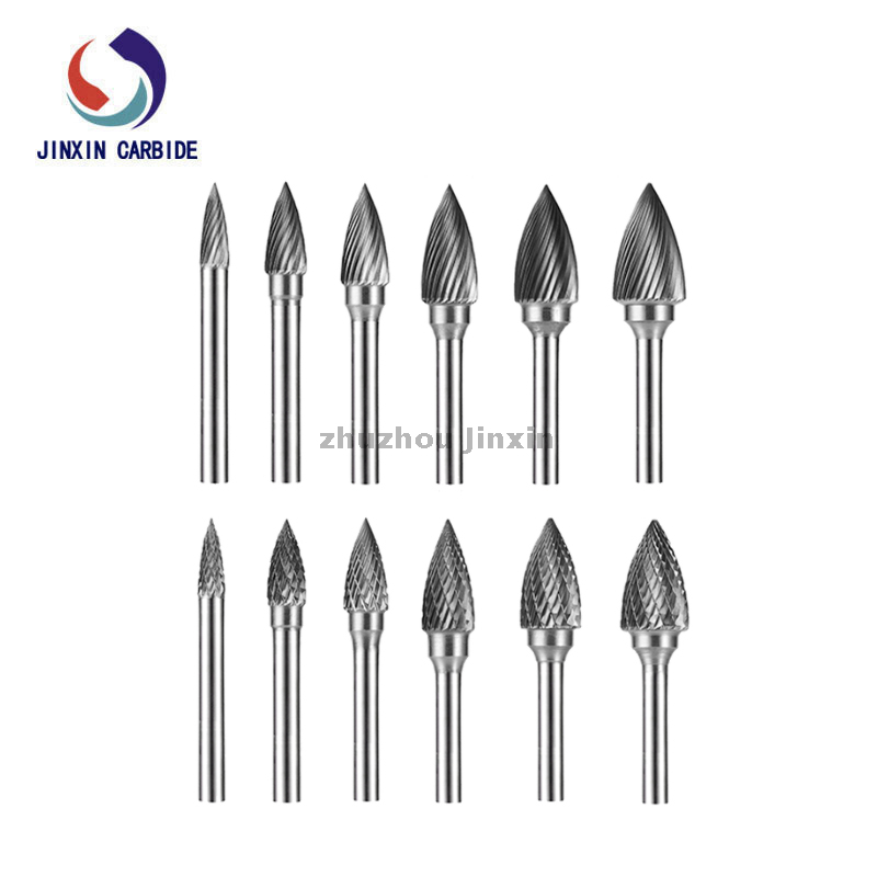 Formato de árvore tipo G com rebarbas rotativas de carboneto de tungstênio de ponta pontiaguda 