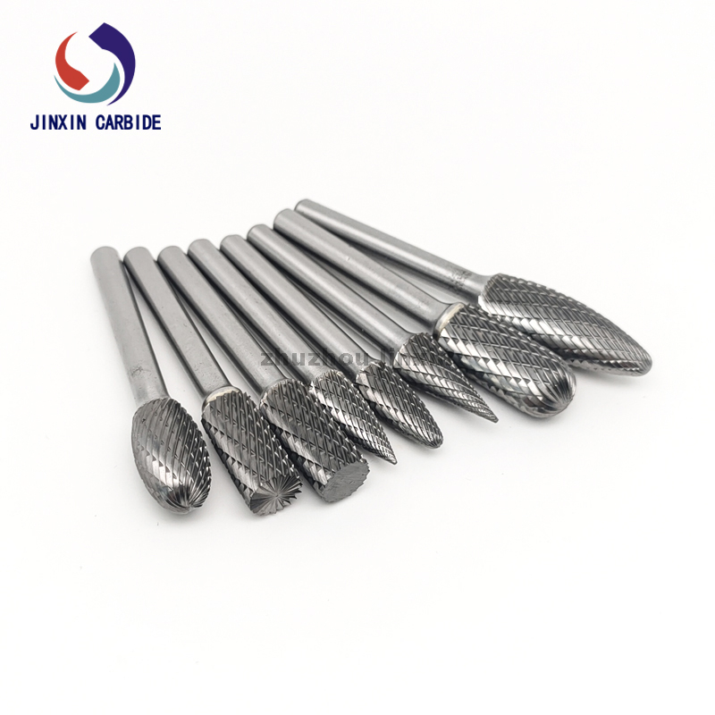 Fabricação de rebarba rotativa de carboneto de tungstênio 8pcs definida com caixa cinza