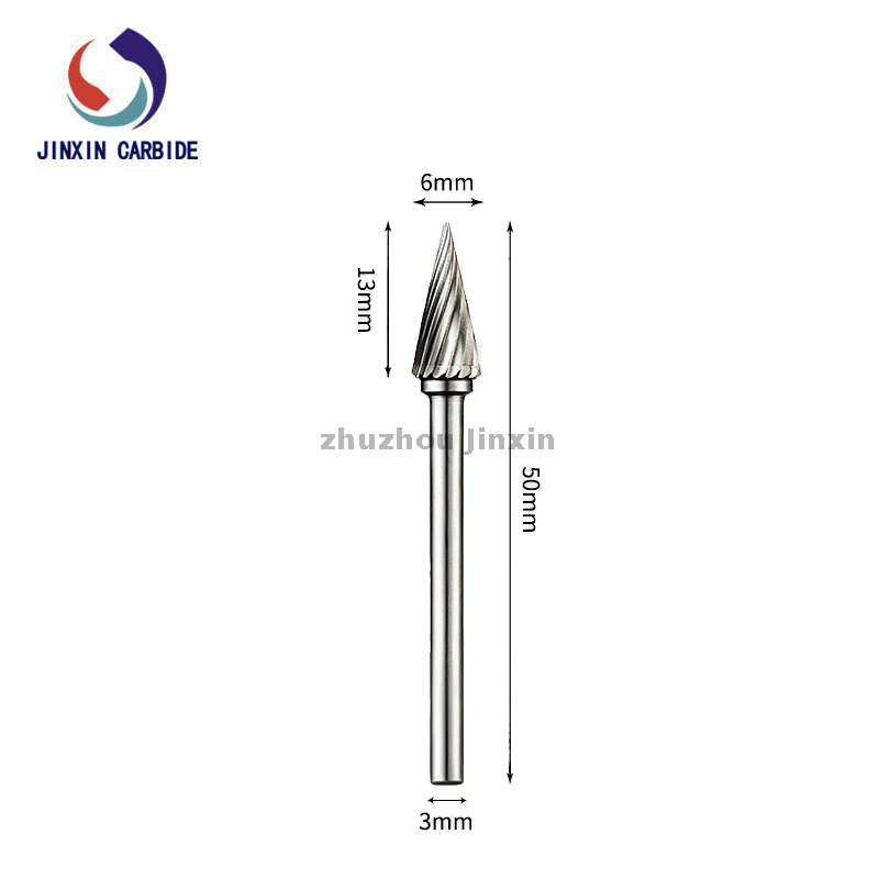  Rebarbas rotativas de carboneto de tungstênio em forma de cone tipo M