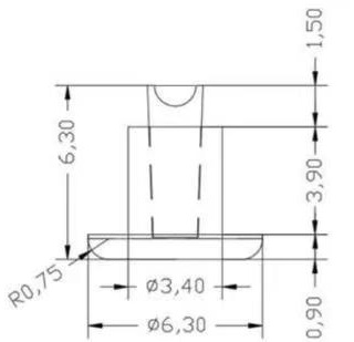 Pregos de pneu JX6.3-6.3-1