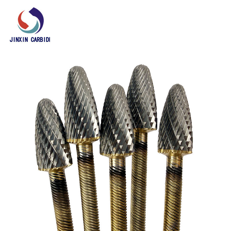 Rebarbas flexíveis do carboneto de tungstênio da haste para moer paredes internas dos tubos