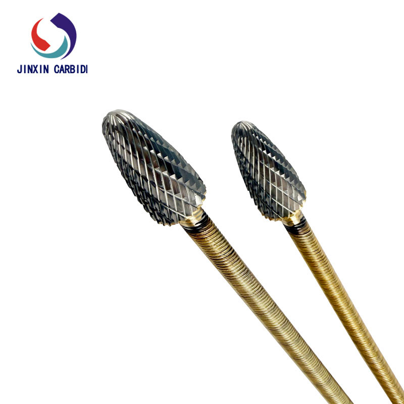 Rebarbas flexíveis do carboneto de tungstênio da haste para moer paredes internas dos tubos