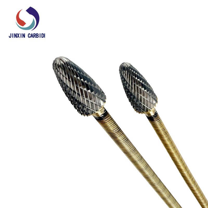 Rebarbas flexíveis do carboneto de tungstênio da haste para moer paredes internas dos tubos